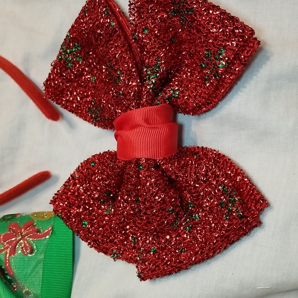 Lot of 3 high quality holiday bling set sequins glitter fabric - Picture 3 of 8